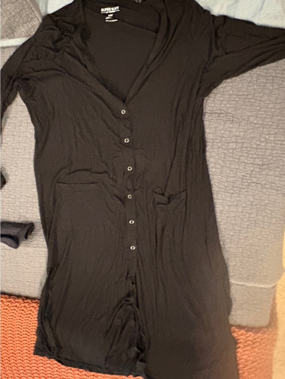 Black Button-Front Women’s Dress